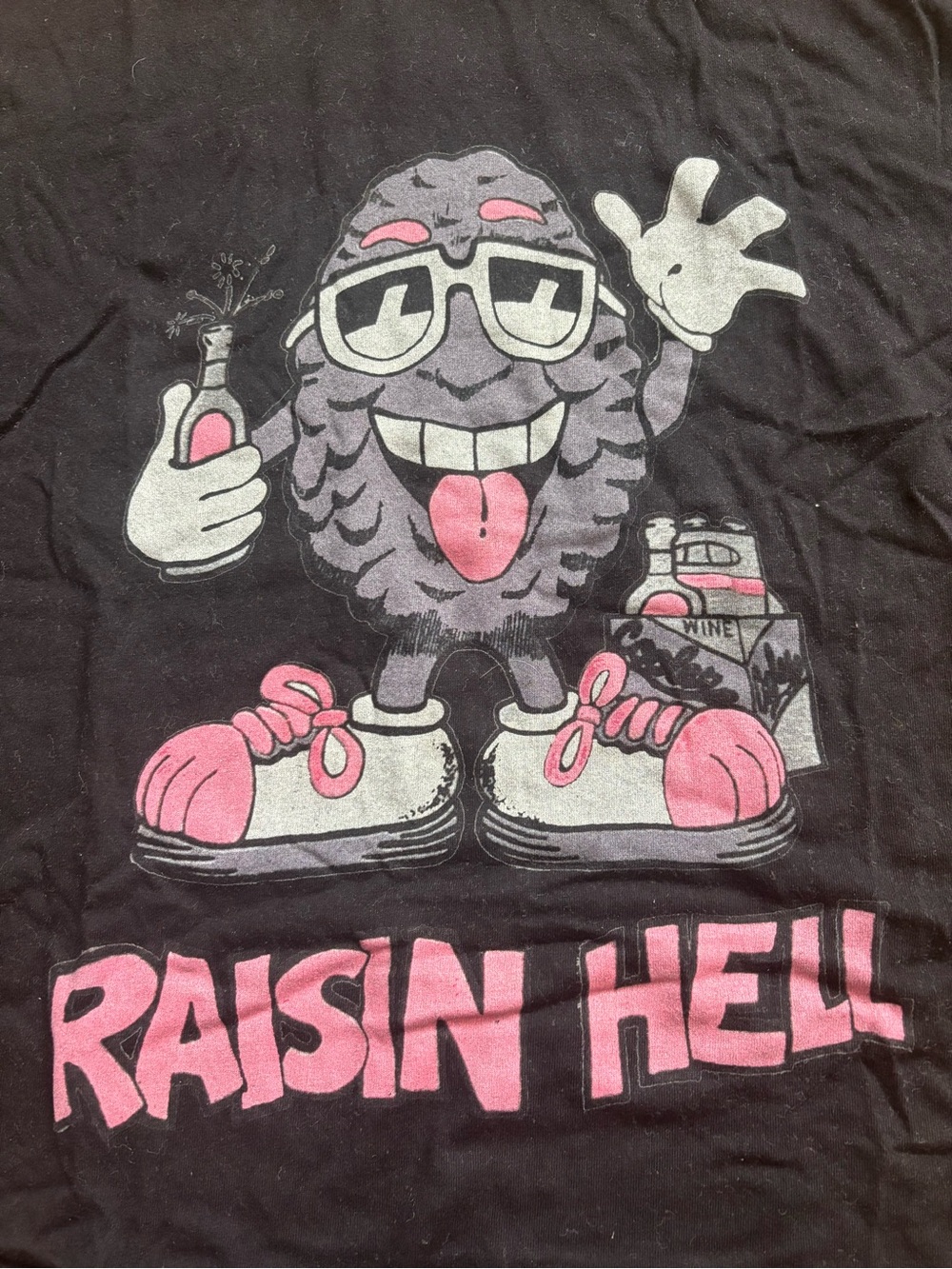 Vintage-Style "Raisin Hell" Graphic T-Shirt 🍇💥 S - Picture 2 of 2